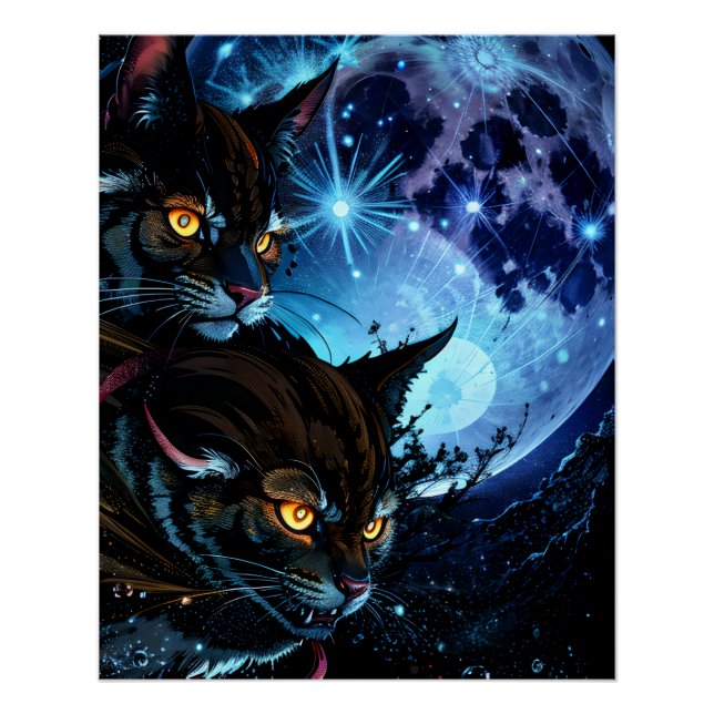 Póster Cat Night (Frente)