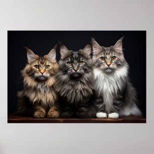 Poster Cat Pet Animal Retrait Nature Beauty