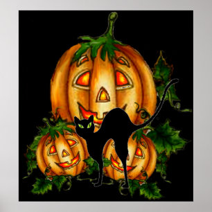 Poster CAT PRETO por SHARON SHARPE