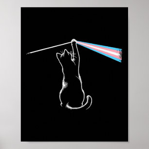 Poster Cat Rock Music Trans Pride Lgbt Transgender Cat Lo
