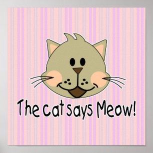 Póster Cat Says Meow