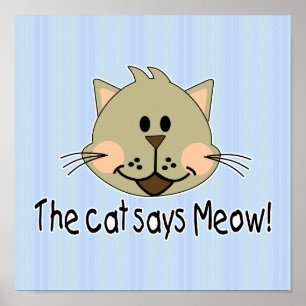 Póster Cat Says Meow