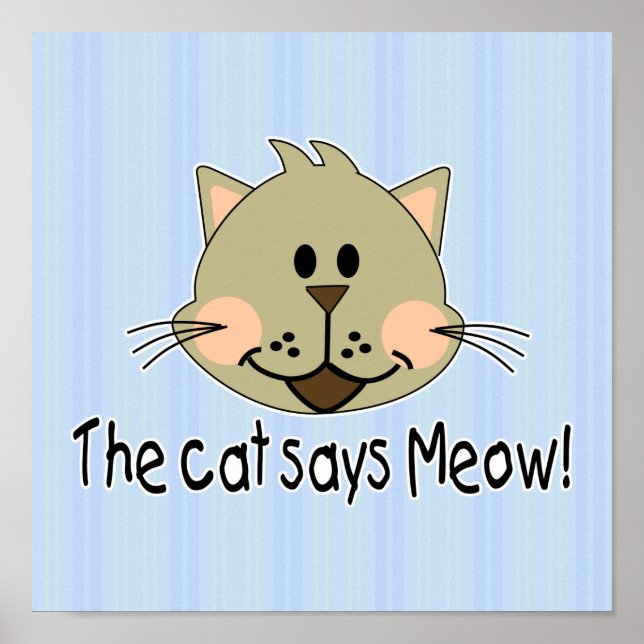 Póster Cat Says Meow (Frente)