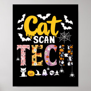 Poster Cat Scan Ct Rad Tech Halloween Costume Spider