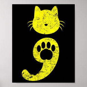 Poster Cat Semicolon Camisa Depressão Sensibilização - Ca