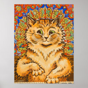Poster Cat tocando piano por Louis Wai