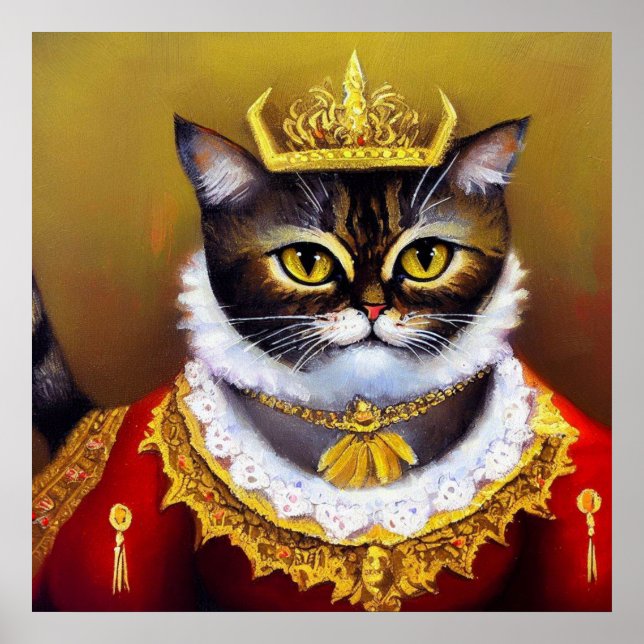 Poster Cat Victorian Queen (Frente)