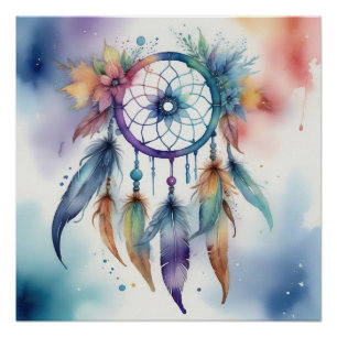 Póster Catador de sondas de aquarelas