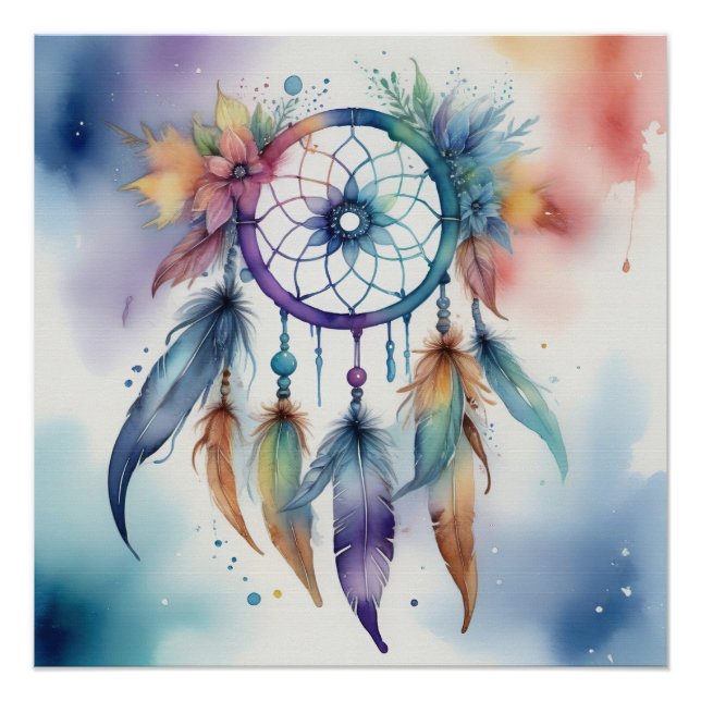 Póster Catador de sondas de aquarelas (Frente)