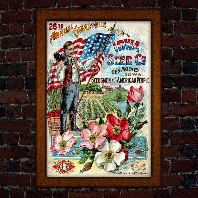 Poster Catálogo de Sementes Americano Antigo Publicitário (Criador carregado)