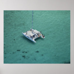 Póster Catamaran, Ilhas Mamanuca, Fiji, Pacífico Sul