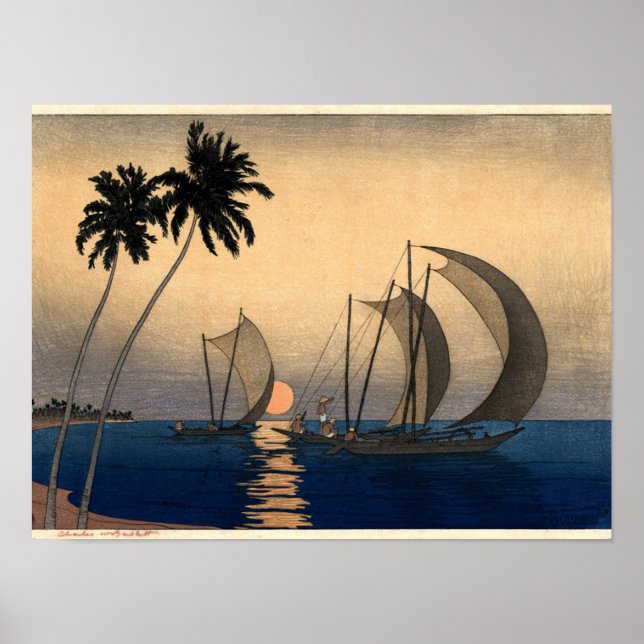 Póster Catamarans em uma brisa selvagem (Frente)