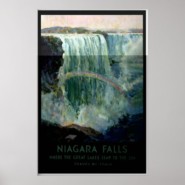 Poster Catarata das Cataratas do Niágara Canadá EUA Viage (Frente)