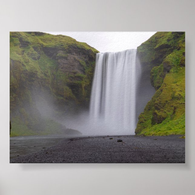 Poster catarata Skofafoss (Frente)