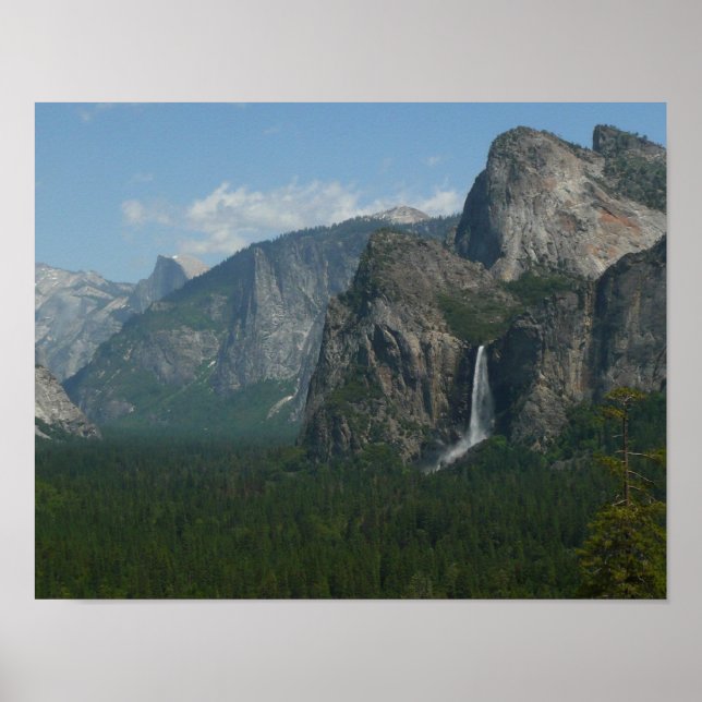 Póster Cataratas Bridalveil e Half Dome em Yosemite (Frente)