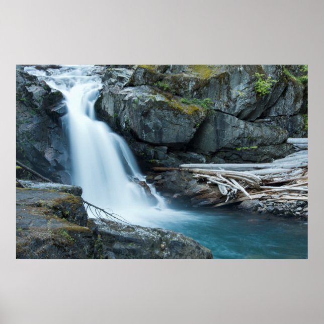 Póster Cataratas de Prata, Parque Nacional do Monte Raini (Frente)