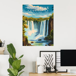 Poster Cataratas do Iguaçu, Argentina – Cartaz de Viagem
