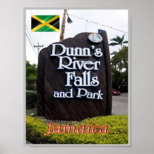 Poster Cataratas e Parque do Rio Dunn - Jamaica -
