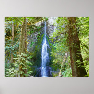 Poster Cataratas Marymere I no Parque Nacional Olímpico