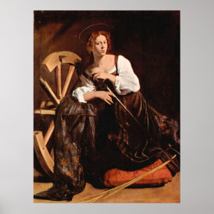 Póster Catarina de Alexandria por Caravaggio