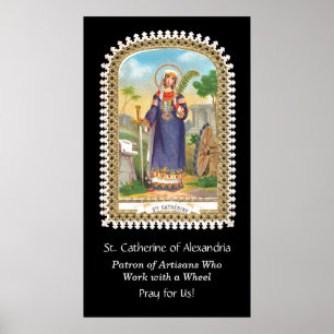 Poster Catarina de Alexandria, vestida egípcia