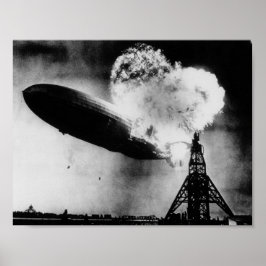 Poster Catástrofe de Hindenburg - Explosão de Zeppelin
