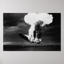 Poster Catástrofe de Hindenburg - Foto de Explosão de Zep