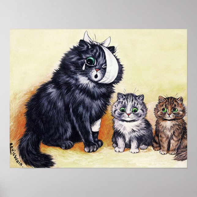 Poster Catástrofe Felina, Louis Wain (Frente)