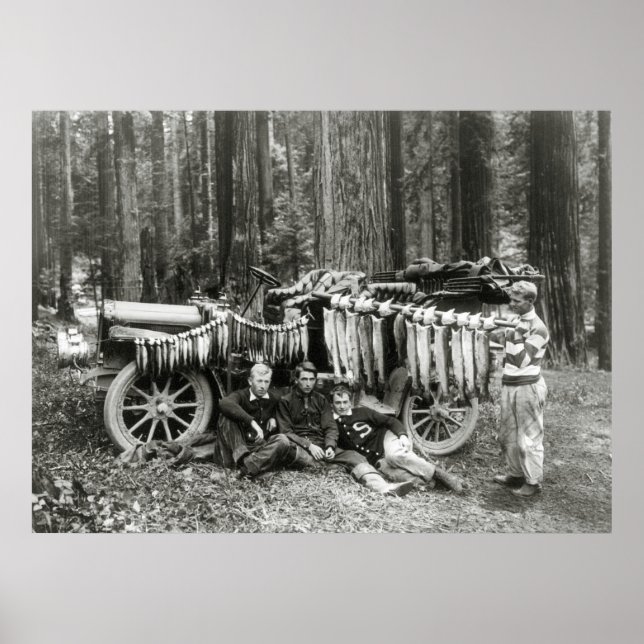 Póster Catch do Dia na Grande Lagoa, 1908 (Frente)