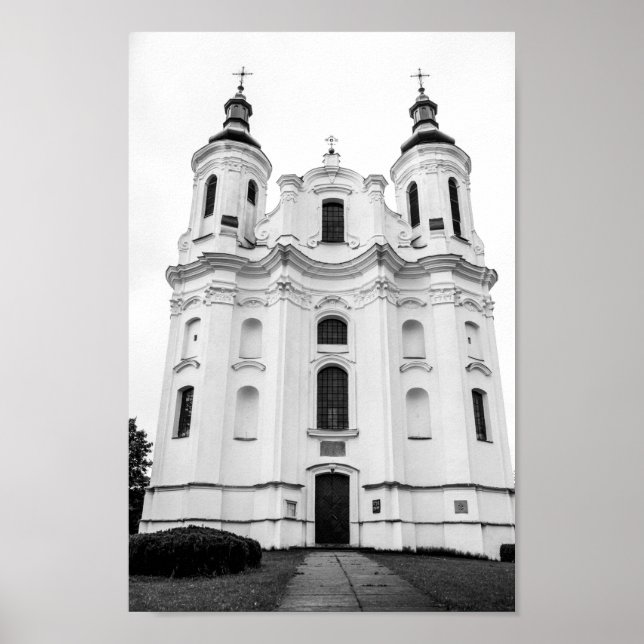 Poster Catedral da Arquitetura da Cidade de Slonim Bielor (Frente)