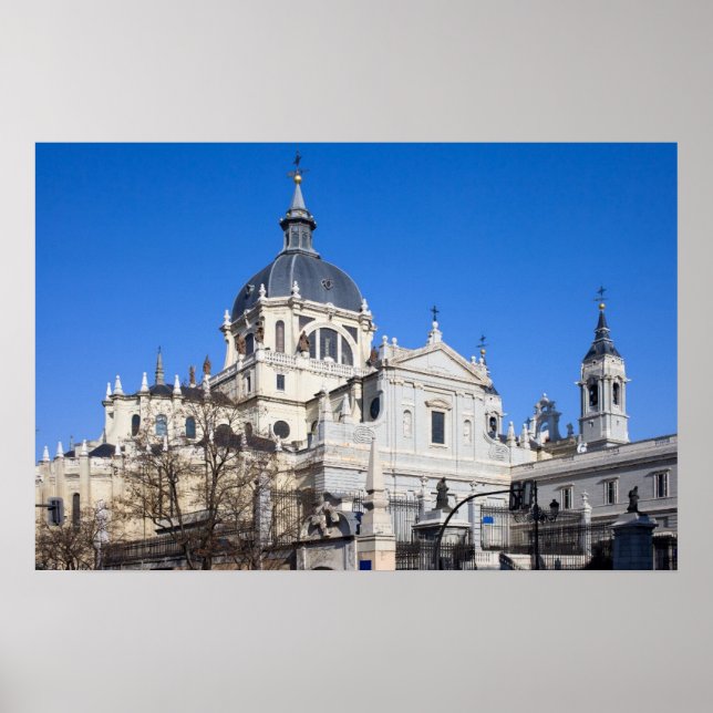 Póster Catedral de Almudena em Madrid (Frente)