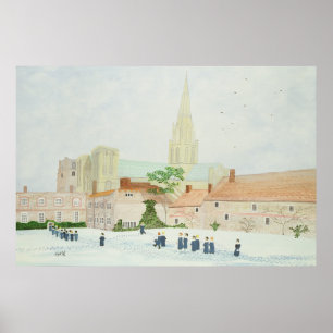 Póster Catedral de Chichester e coro de visita