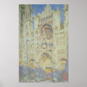 Poster Catedral de Claude Monet Rouen no por do sol,
