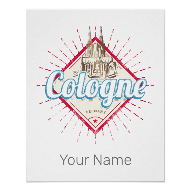 Póster Catedral de Colônia, Alemanha (Frente)