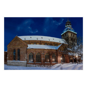Póster Catedral de Dome na praça Dome em Riga, Letónia