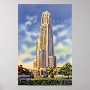 Póster Catedral de Educação de Pittsburgh na Pensilvânia