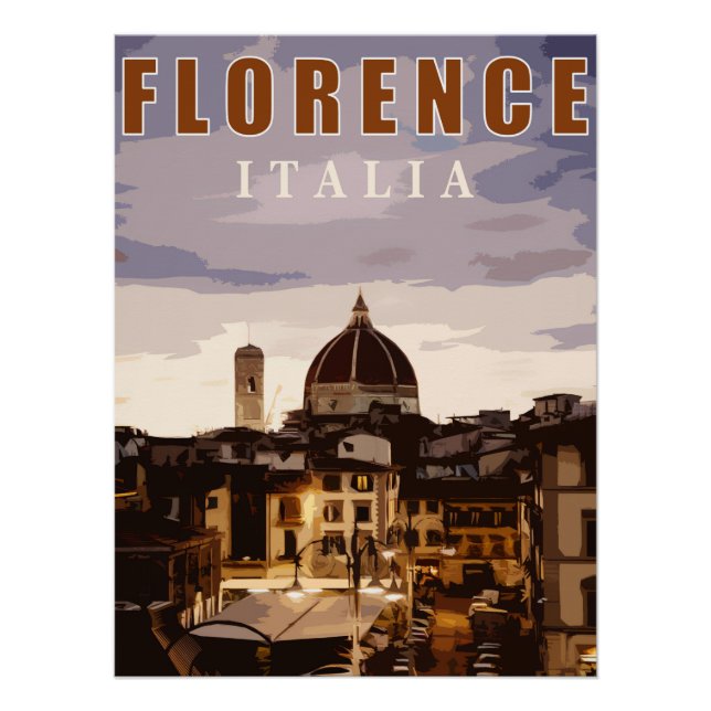 Póster Catedral de Florença em visita à itália (Frente)