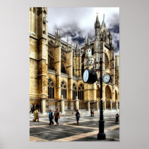 Poster Catedral de León, espanha