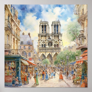 Poster Catedral de Notre Dame em Paris