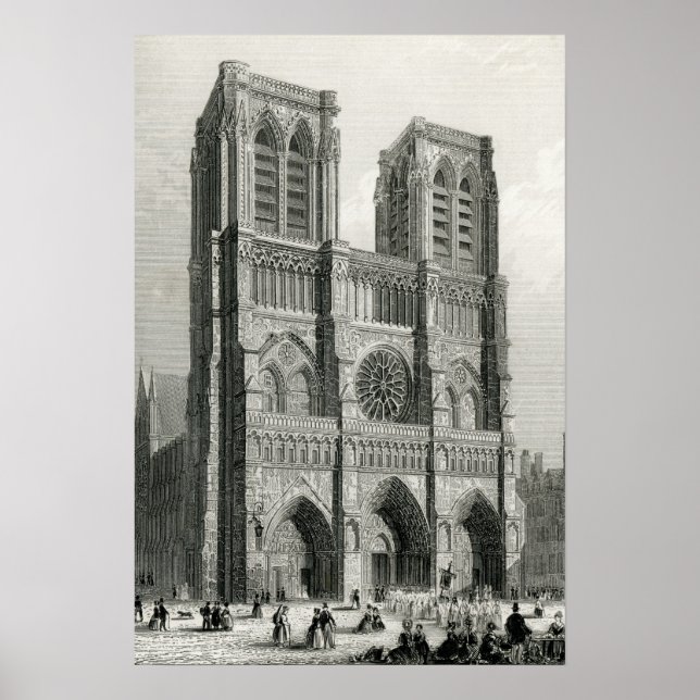 Póster Catedral de Notre Dame, Paris (Frente)