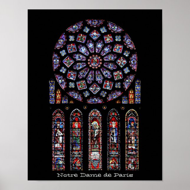 Poster Catedral de Notre Dame Rosa (Frente)