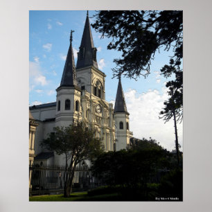 Póster Catedral de Nova Orleans, Estilo 3D