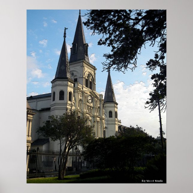 Póster Catedral de Nova Orleans, Estilo 3D (Frente)