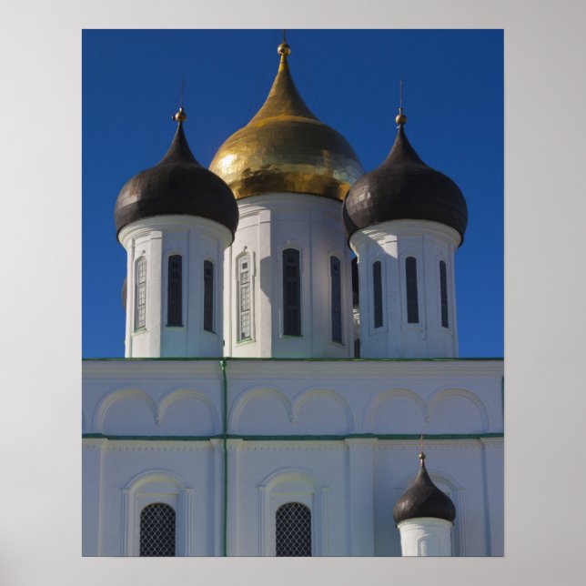 Póster Catedral de Pskov Kremlin e Trindade (Frente)