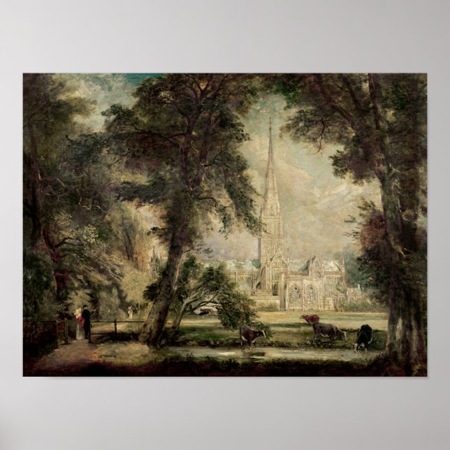 Poster Catedral de Salisbury a partir dos Motivos do Bisp (Frente)