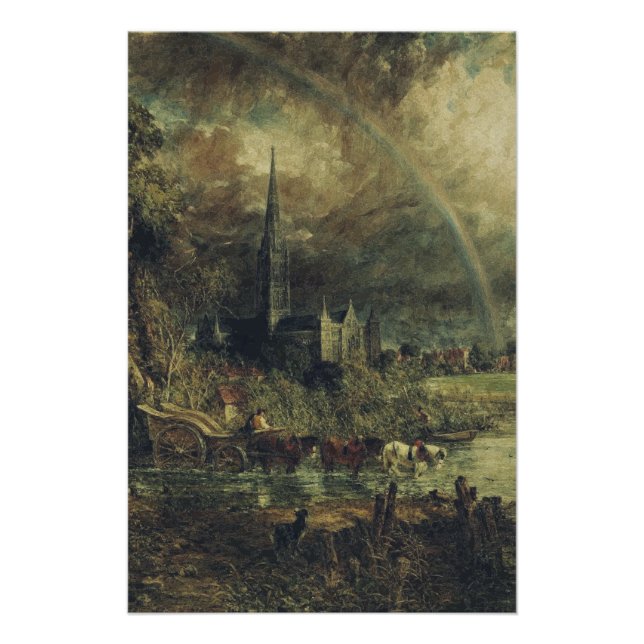 Póster Catedral de Salisbury dos Prados (Frente)
