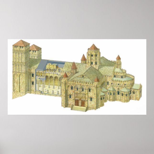 Poster Catedral de Santiago de Compostela Românica. 3 (Frente)