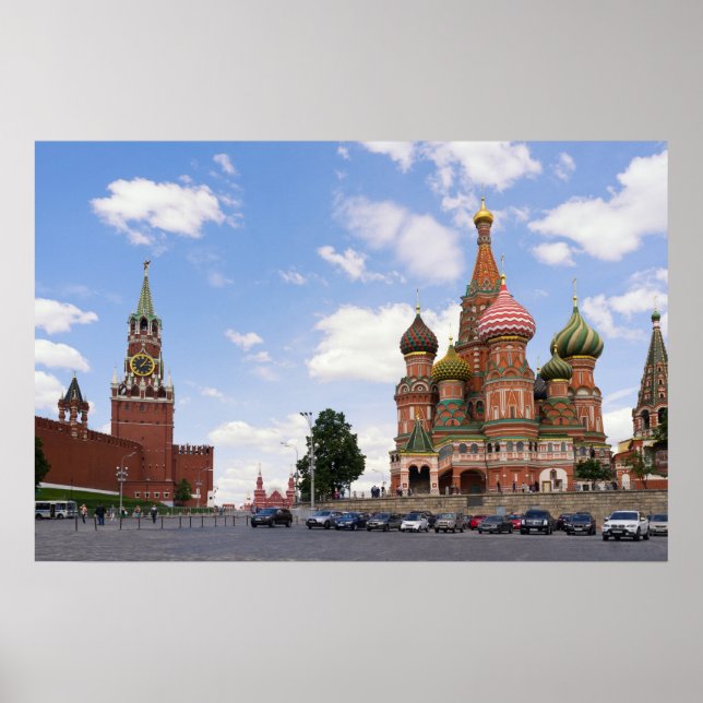 Póster Catedral de santo-Basil em Moscou (Frente)