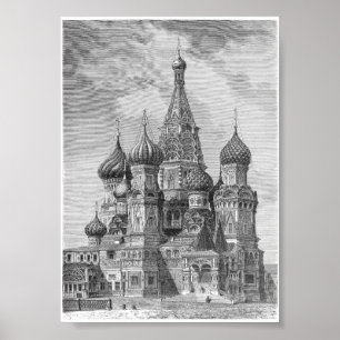 Poster Catedral de santo Basil, Moscou