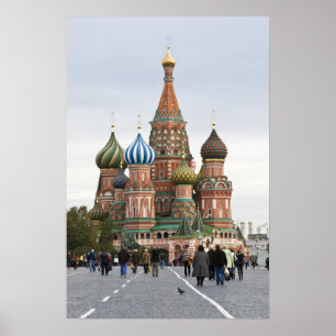 Póster Catedral de santo Basil. Red Square Moscou Rússia